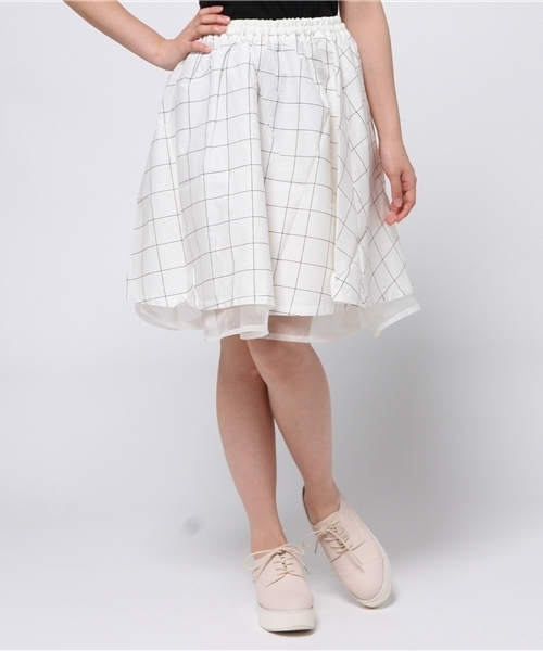 WEGO(ウィゴー)の「WEGO/リバーシブルチェックスカート(スカート・レディース・グレー/ブラック/オフホワイト・FREE)」の5枚目の写真