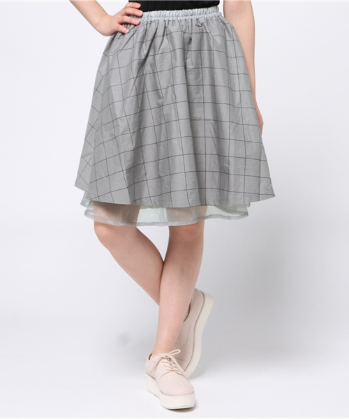 WEGO(ウィゴー)の「WEGO/リバーシブルチェックスカート(スカート・レディース・グレー/ブラック/オフホワイト・FREE)」の7枚目の写真