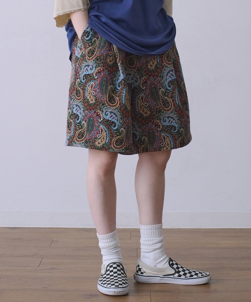 Universal Style Wear(ユニバーサルスタイルウェア)の「Universal Style Wear タペストリー ショーツ(その他パンツ・メンズ・ブラック系/グリーン系/オレンジ系/パープル系・MEDIUM/LARGE/X-LARGE)」の3枚目の写真