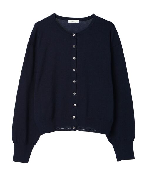 earth music&ecology（アースミュージックアンドエコロジー）の「UVカット加工　ベーシックカーディガン（カーディガン/ボレロ・レディース・オフホワイト/ブルー/ブラック/ライトピンク/ライトグレー/ネイビー・FREE）」の7枚目の写真