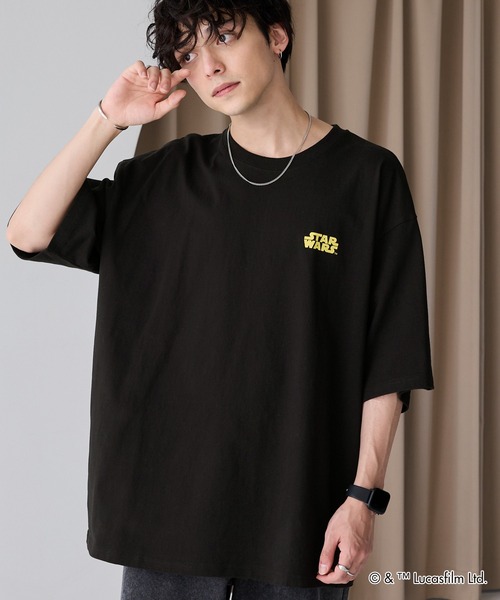 STAR WARS(スターウォーズ)の「STAR WARS/スターウォーズ 別注 ヴィンテージライクプリント オーバーサイズ半袖Tシャツ(Tシャツ/カットソー・メンズ・ブラック系1/ブラック系2/ホワイト系2/ホワイト系1/ホワイト系3/ブラック系3・M/L)」の12枚目の写真