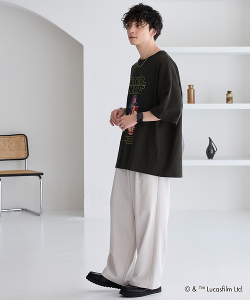 STAR WARS(スターウォーズ)の「STAR WARS/スターウォーズ 別注 ヴィンテージライクプリント オーバーサイズ半袖Tシャツ(Tシャツ/カットソー・メンズ・ブラック系1/ブラック系2/ホワイト系2/ホワイト系1/ホワイト系3/ブラック系3・M/L)」の21枚目の写真