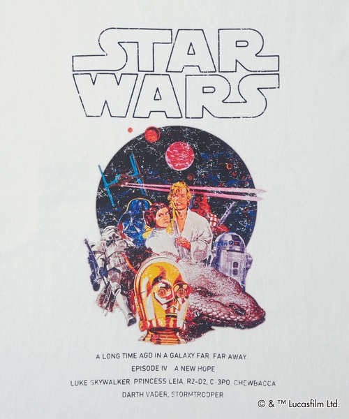 STAR WARS(スターウォーズ)の「STAR WARS/スターウォーズ 別注 ヴィンテージライクプリント オーバーサイズ半袖Tシャツ(Tシャツ/カットソー・メンズ・ブラック系1/ブラック系2/ホワイト系2/ホワイト系1/ホワイト系3/ブラック系3・M/L)」の12枚目の写真