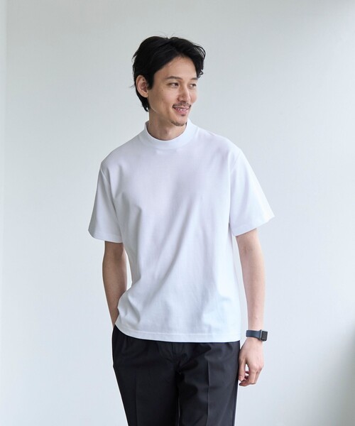 coen(コーエン)の「【RONEL】PLATINGジャケットネックTシャツ(Tシャツ/カットソー・メンズ・ブラック/ホワイト/ライトグレー/ネイビー・S/M/L/XL)」の22枚目の写真