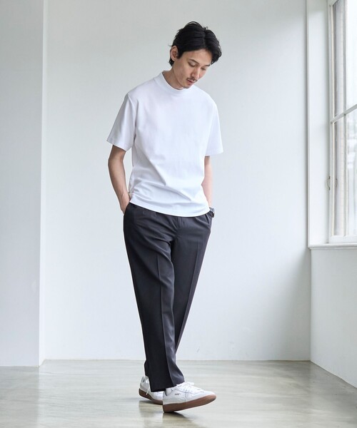 coen(コーエン)の「【RONEL】PLATINGジャケットネックTシャツ(Tシャツ/カットソー・メンズ・ブラック/ホワイト/ライトグレー/ネイビー・S/M/L/XL)」の5枚目の写真