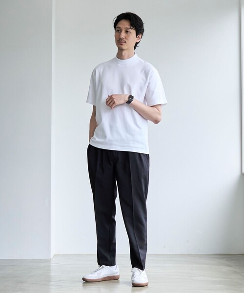 coen(コーエン)の「【RONEL】PLATINGジャケットネックTシャツ(Tシャツ/カットソー・メンズ・ブラック/ホワイト/ライトグレー/ネイビー・S/M/L/XL)」の7枚目の写真
