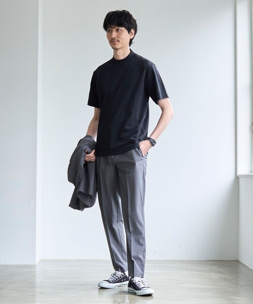 coen(コーエン)の「【RONEL】PLATINGジャケットネックTシャツ(Tシャツ/カットソー・メンズ・ブラック/ホワイト/ライトグレー/ネイビー・S/M/L/XL)」の11枚目の写真