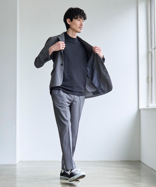 coen(コーエン)の「【RONEL】PLATINGジャケットネックTシャツ(Tシャツ/カットソー・メンズ・ブラック/ホワイト/ライトグレー/ネイビー・S/M/L/XL)」の13枚目の写真