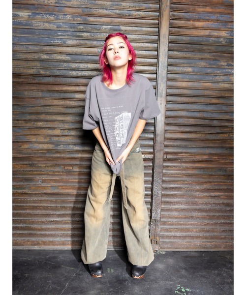DURAS(デュラス)の「Message T-shirt(Tシャツ/カットソー・レディース・ホワイト/グレー・FREE)」の8枚目の写真