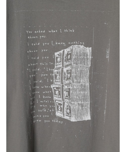 DURAS(デュラス)の「Message T-shirt(Tシャツ/カットソー・レディース・ホワイト/グレー・FREE)」の9枚目の写真
