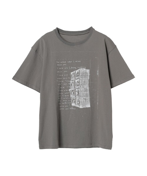 DURAS(デュラス)の「Message T-shirt(Tシャツ/カットソー・レディース・ホワイト/グレー・FREE)」の10枚目の写真