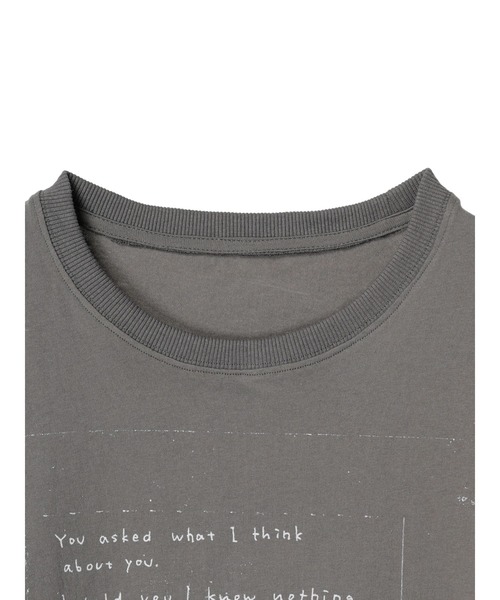 DURAS(デュラス)の「Message T-shirt(Tシャツ/カットソー・レディース・ホワイト/グレー・FREE)」の12枚目の写真