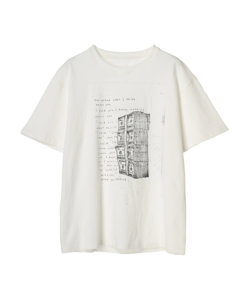 DURAS(デュラス)の「Message T-shirt(Tシャツ/カットソー・レディース・ホワイト/グレー・FREE)」の21枚目の写真