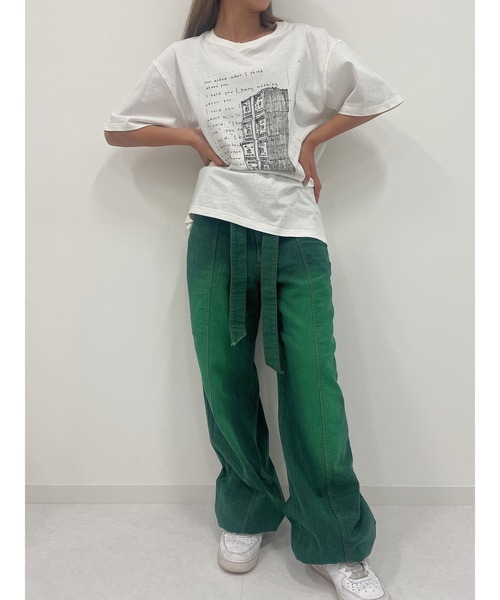 DURAS(デュラス)の「Message T-shirt(Tシャツ/カットソー・レディース・ホワイト/グレー・FREE)」の18枚目の写真