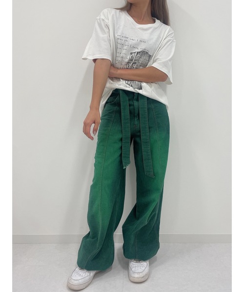 DURAS(デュラス)の「Message T-shirt(Tシャツ/カットソー・レディース・ホワイト/グレー・FREE)」の19枚目の写真