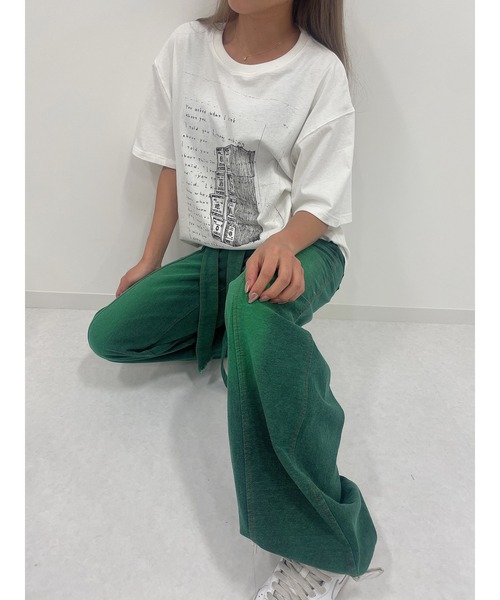 DURAS(デュラス)の「Message T-shirt(Tシャツ/カットソー・レディース・ホワイト/グレー・FREE)」の20枚目の写真