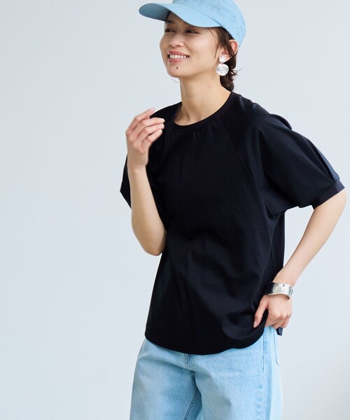 coen(コーエン)の「【RONEL】クリアスムースラグランスリーブカットソー(Tシャツ/カットソー・レディース・オフホワイト/ライトグレー/ライトブルー/ブラック・S/M)」の21枚目の写真