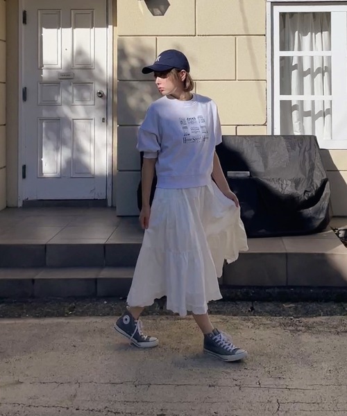 RUBY AND YOU（ルビーアンドユー）の「コットンティアードノースリーブワンピース（ワンピース・レディース・オフホワイト・FREE）」の3枚目の写真