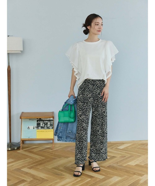 fifth(フィフス)の「オーガンジードッキングフリルトップス(Tシャツ/カットソー・レディース・ホワイト/ブラック・M)」の11枚目の写真