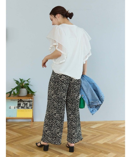 fifth(フィフス)の「オーガンジードッキングフリルトップス(Tシャツ/カットソー・レディース・ホワイト/ブラック・M)」の12枚目の写真