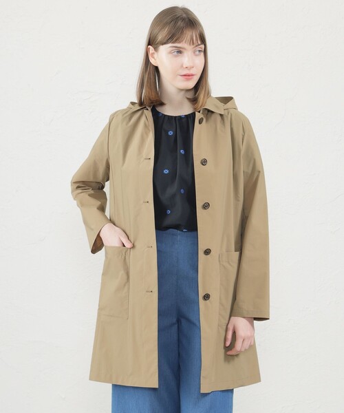 マッキントッシュフィロソフィーベージュ トレンチコート フード付き
