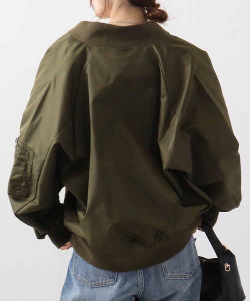 FUNALIVE(ファンアライブ)の「オーバーサイズ ナイロンMA-1(MA-1・メンズ・ブラック/オリーブ/ネイビー・L/M/XL)」の21枚目の写真