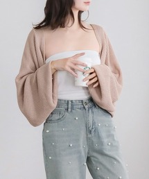 ショート丈ボレロニットカーディガン/24024