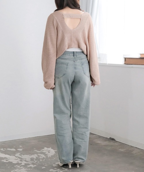 Julia Boutique（ジュリアブティック）の「ショート丈ボレロニットカーディガン/24024（カーディガン/ボレロ・レディース・ブラック/ホワイト/ピンク・ONE）」の5枚目の写真