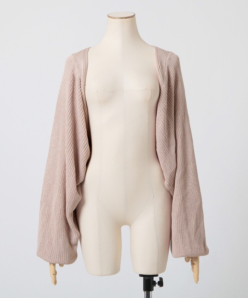 Julia Boutique（ジュリアブティック）の「ショート丈ボレロニットカーディガン/24024（カーディガン/ボレロ・レディース・ブラック/ホワイト/ピンク・ONE）」の21枚目の写真