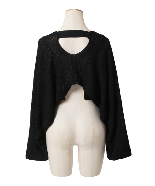 Julia Boutique（ジュリアブティック）の「ショート丈ボレロニットカーディガン/24024（カーディガン/ボレロ・レディース・ブラック/ホワイト/ピンク・ONE）」の19枚目の写真