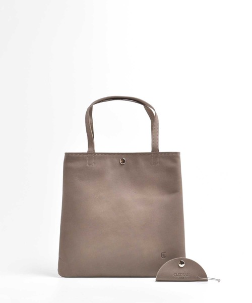 CLEDRAN(クレドラン)の「CL3709 MILL TOTE レザーミニトート(トートバッグ・レディース・ブラック/アイボリー/グレイッシュベージュ/パープル・FREE)」の3枚目の写真