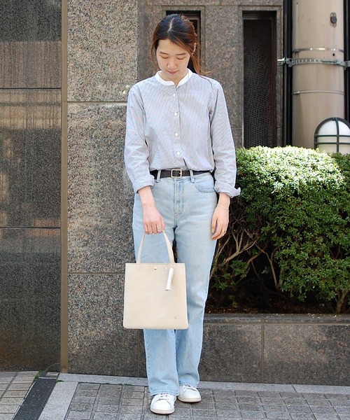 CLEDRAN(クレドラン)の「CL3709 MILL TOTE レザーミニトート(トートバッグ・レディース・ブラック/アイボリー/グレイッシュベージュ/パープル・FREE)」の5枚目の写真