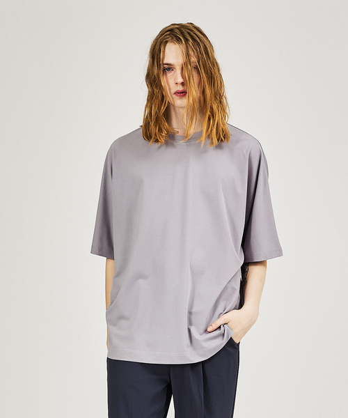 AH ABAHOUSE（エーエイチアバハウス）の「【AH ABAHOUSE】ドルマンスリーブ / ポンチ カットソー（Tシャツ/カットソー・メンズ・ホワイト/ダークグリーン/グレー/ブラック/ラベンダー・フリー）」の5枚目の写真