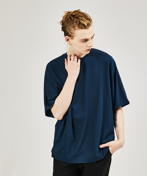 AH ABAHOUSE（エーエイチアバハウス）の「【AH ABAHOUSE】ドルマンスリーブ / ポンチ カットソー（Tシャツ/カットソー・メンズ・ホワイト/ダークグリーン/グレー/ブラック/ラベンダー・フリー）」の4枚目の写真