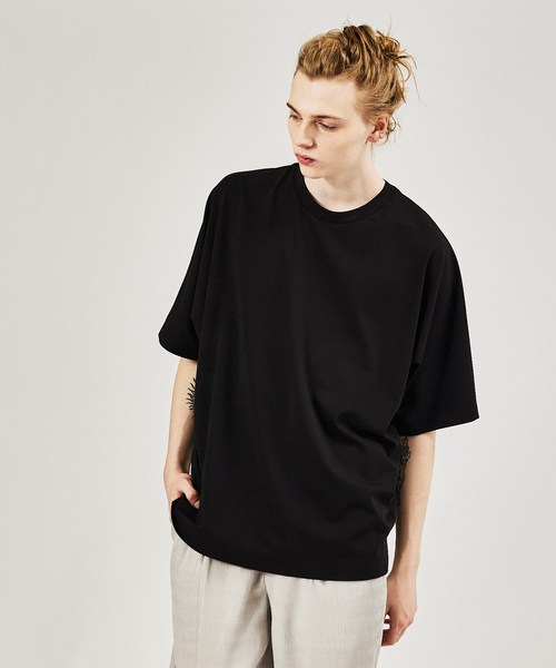 AH ABAHOUSE（エーエイチアバハウス）の「【AH ABAHOUSE】ドルマンスリーブ / ポンチ カットソー（Tシャツ/カットソー・メンズ・ホワイト/ダークグリーン/グレー/ブラック/ラベンダー・フリー）」の10枚目の写真