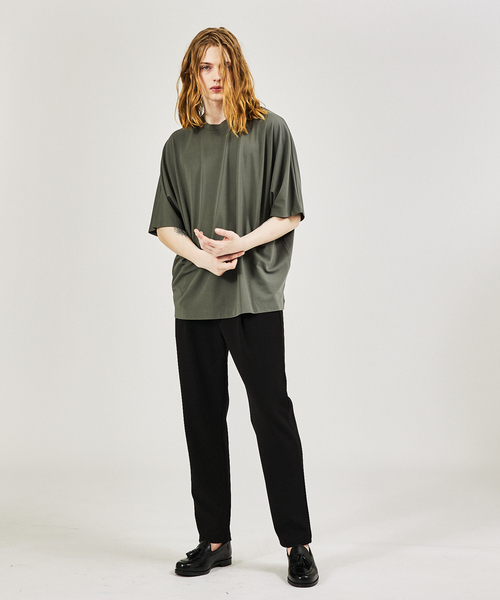 AH ABAHOUSE（エーエイチアバハウス）の「【AH ABAHOUSE】ドルマンスリーブ / ポンチ カットソー（Tシャツ/カットソー・メンズ・ホワイト/ダークグリーン/グレー/ブラック/ラベンダー・フリー）」の20枚目の写真