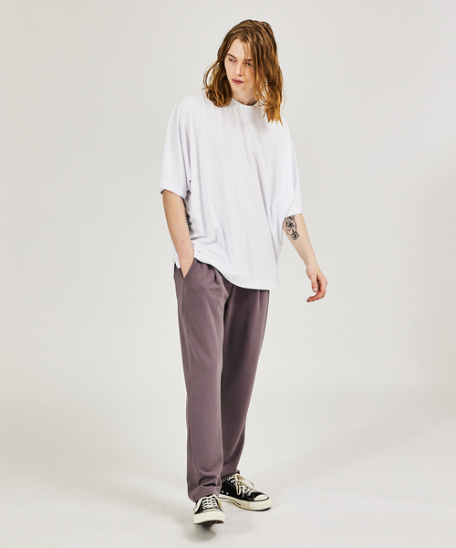 AH ABAHOUSE（エーエイチアバハウス）の「【AH ABAHOUSE】ドルマンスリーブ / ポンチ カットソー（Tシャツ/カットソー・メンズ・ホワイト/ダークグリーン/グレー/ブラック/ラベンダー・フリー）」の18枚目の写真