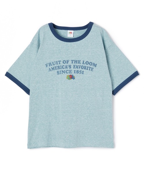 ★ELF SACK ★フルーツプリント ロゴ Ｔシャツ/送料込 リンガープリントTEE（Tシャツ/カットソー）｜FRUIT OF THE LOOM