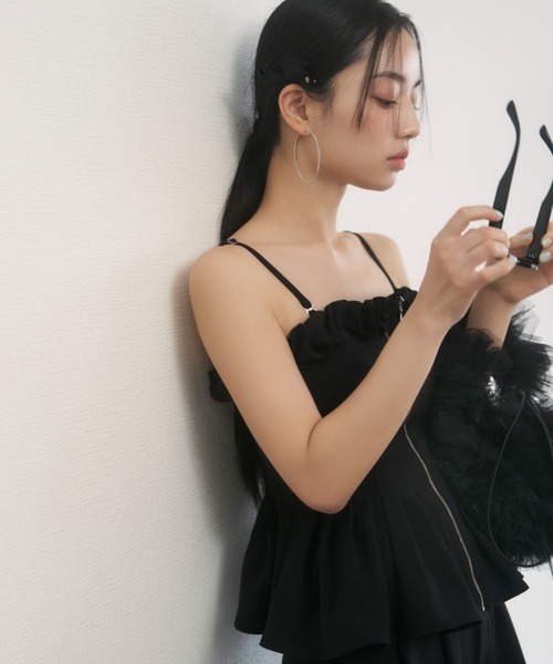 SNIDEL]タックペプラムベアTOPS/BLACK(SWFB244013) – R&Co.