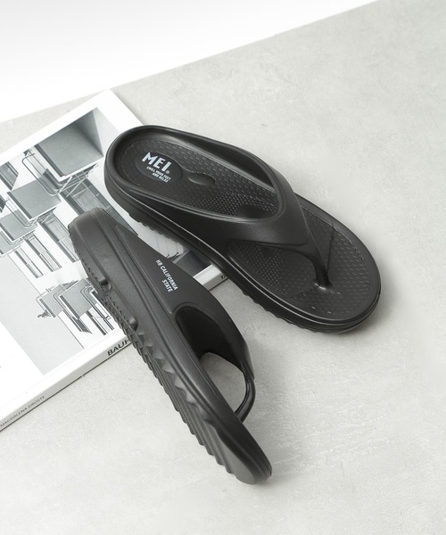 MEI（メイ）の「【MEI】トングサンダル ビーチサンダル（サンダル・メンズ・ブラック/ホワイト/カーキ/グレー・28cm/27cm/26cm/24cm/23cm/22cm）」の2枚目の写真