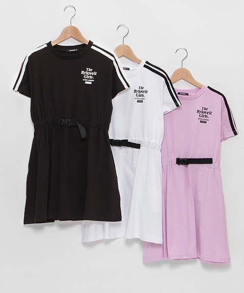 by LOVEiT（バイラビット）の「差し込みバックルベルトつきワンピース（ワンピース・キッズ・ブラック/オフホワイト/ラベンダー・120cm/130cm/140cm/150cm/160cm）」の14枚目の写真