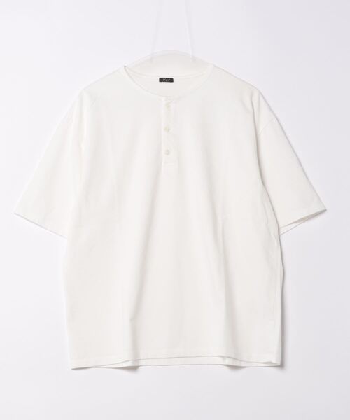 WILD LIFE TAILOR Adam et Rope'(ワイルドテーラーアダムエロペ )の「【WILD LIFE TAILOR】SVINオーガニックコットン ヘンリーネックTEE(Tシャツ/カットソー・メンズ・ネイビー/ホワイト・M/L/XL)」の2枚目の写真