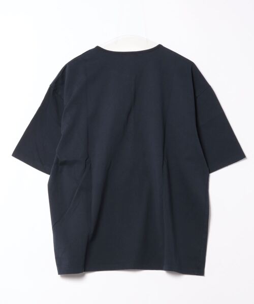 WILD LIFE TAILOR Adam et Rope'(ワイルドテーラーアダムエロペ )の「【WILD LIFE TAILOR】SVINオーガニックコットン ヘンリーネックTEE(Tシャツ/カットソー・メンズ・ネイビー/ホワイト・M/L/XL)」の3枚目の写真