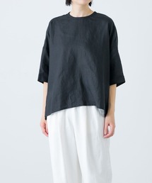 かぐれ | リネン半袖クルーネックプルオーバー(Tシャツ/カットソー)