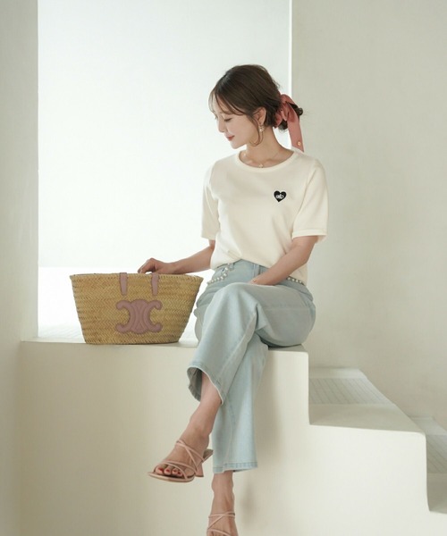 セール】vaniller オリジナルチャーム付き リボン シュシュ le reve