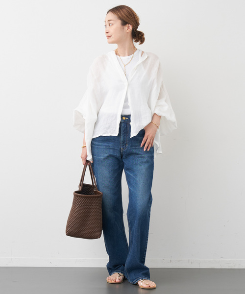 Deuxieme Classe(ドゥーズィエムクラス)の「enormous ブラウス(シャツ/ブラウス・レディース・ブラック/ホワイト・FREE)」の3枚目の写真