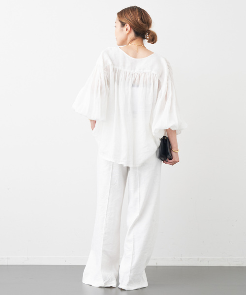 Deuxieme Classe(ドゥーズィエムクラス)の「enormous ブラウス(シャツ/ブラウス・レディース・ブラック/ホワイト・FREE)」の5枚目の写真