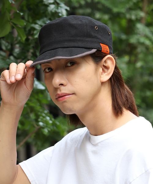 KRIFF MAYER(クリフメイヤー)の「【KRIFF MAYER/クリフメイヤー】配色ワークキャップ(キャップ・メンズ・アイボリー/ブラック/ダークグリーン・FREE)」の3枚目の写真