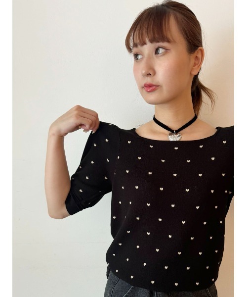 CALNAMUR(カルナムール)の「ハートジャガードニット(ニット/セーター・レディース・ブラウン/レッド/ブラック・FREE)」の19枚目の写真