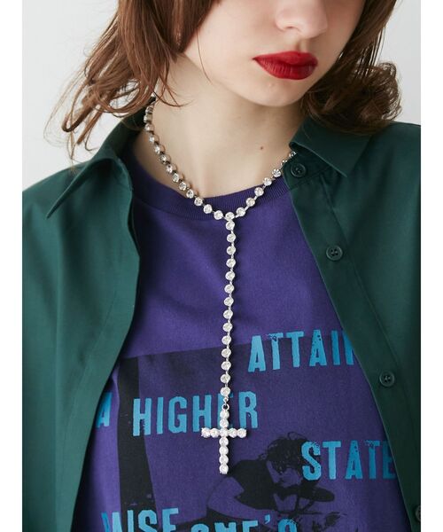 jouetie(ジュエティ)の「クロスビジューネックレス(ネックレス・レディース・ゴールド/シルバー・FREE)」の1枚目の写真